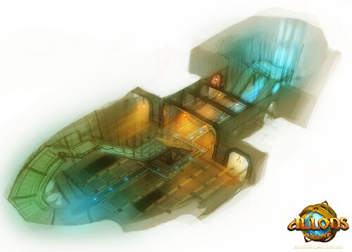 Interior of Astral Ship in Allods Online